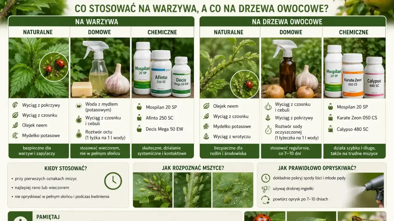 Na drzewa owocowe, w kategorii chemiczne, znajdziesz Calypso 480 SC, środek skuteczny na mszyce.