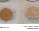 Dwa naczynia z granulatem: po lewej Signum® 33 WG, po prawej produkt generyczny.