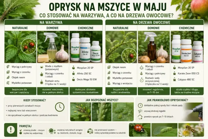 Na drzewa owocowe, w kategorii chemiczne, znajdziesz Calypso 480 SC, środek skuteczny na mszyce.